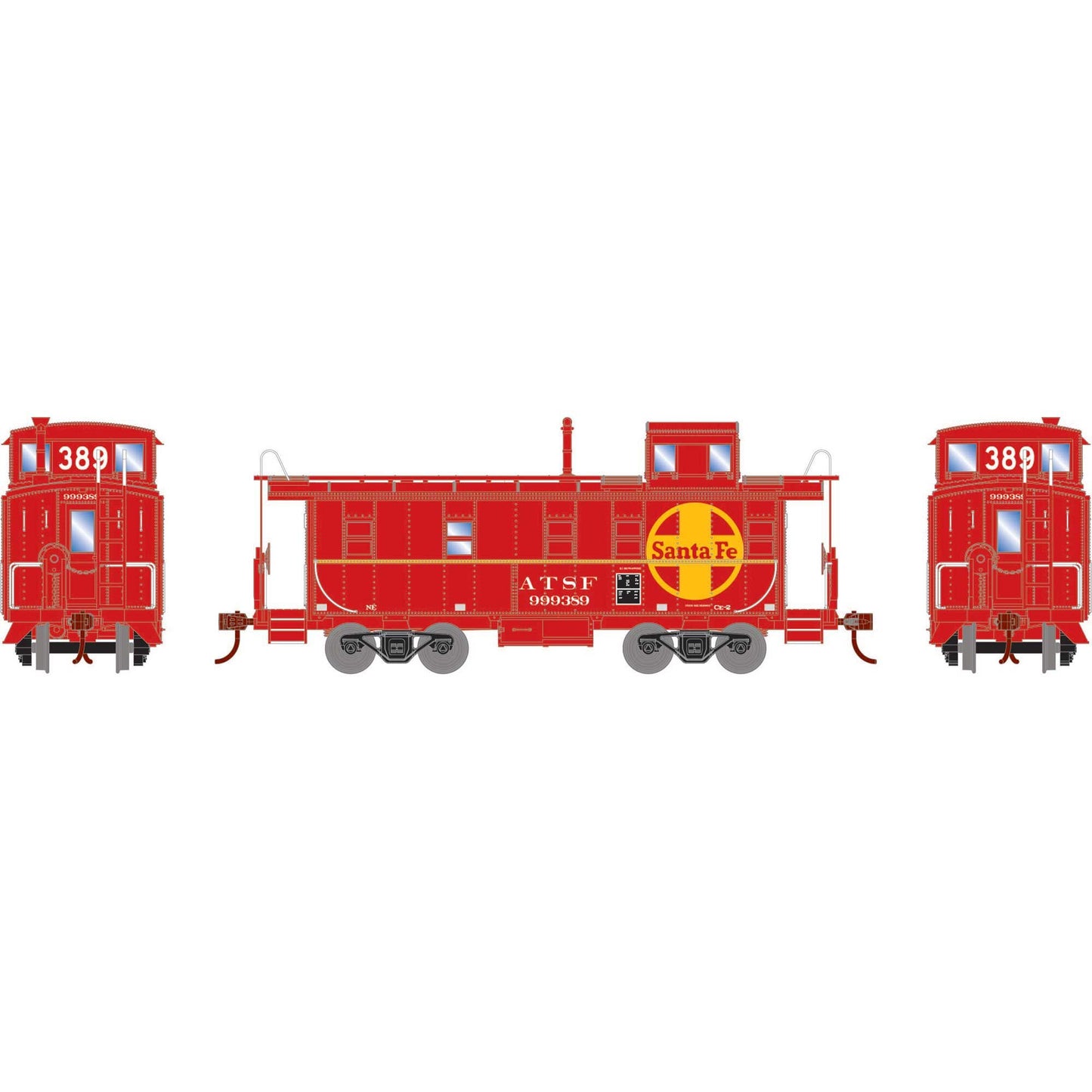 HO Cupola Caboose ATSF #999389 (ATH74027)