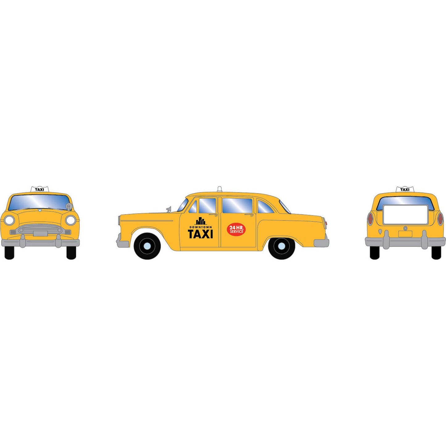 HO 1950s Taxi Downtown Taxi Ready to Run (ATH74121)