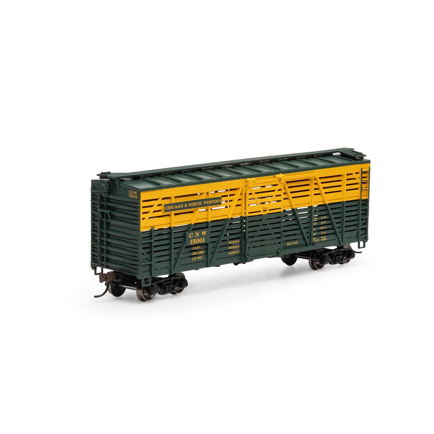 HO 40' Stock Car C&NW #15001 Plastic Model (ATH75992)