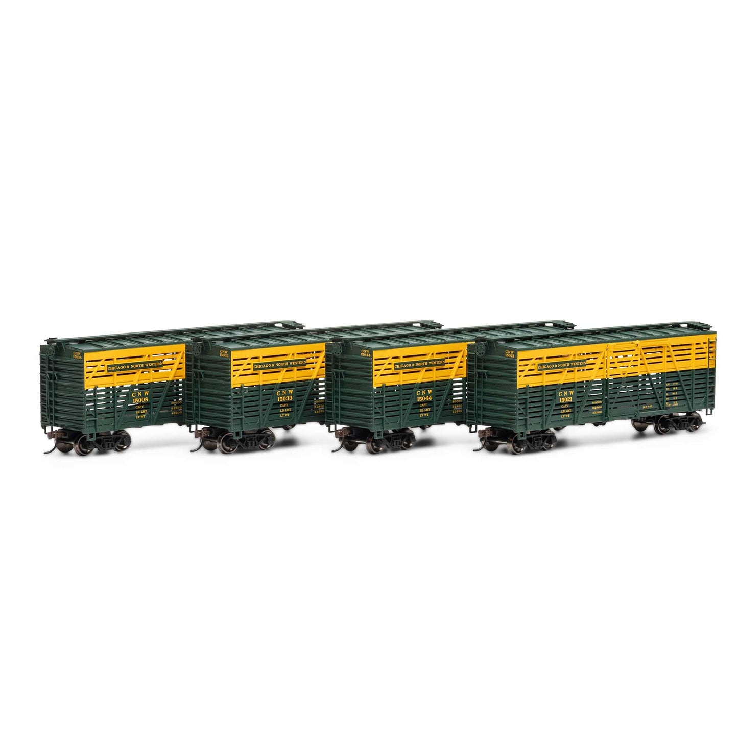 HO 40' Stock Car C&NW #1 (4 Pack) (ATH75994)