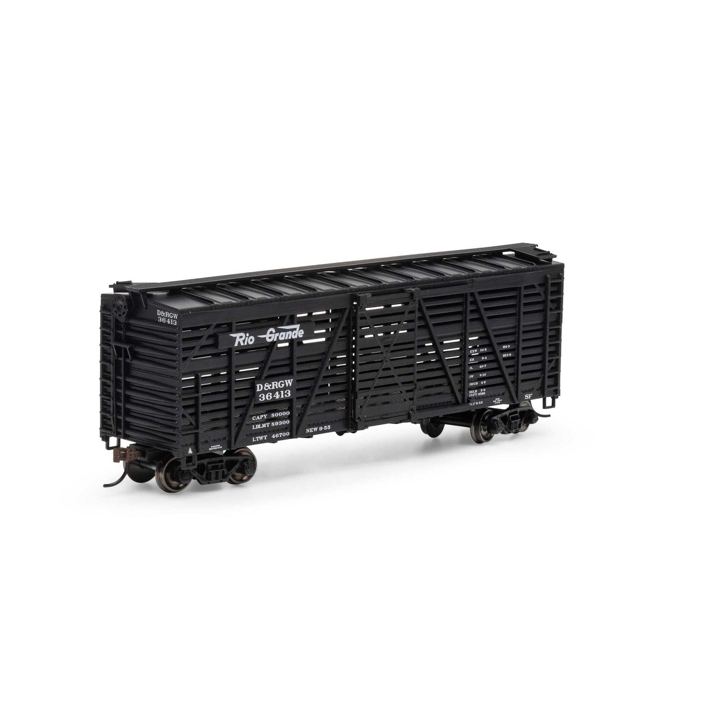 HO 40' Stock Car D&RGW #36413 Plastic Model (ATH75995)