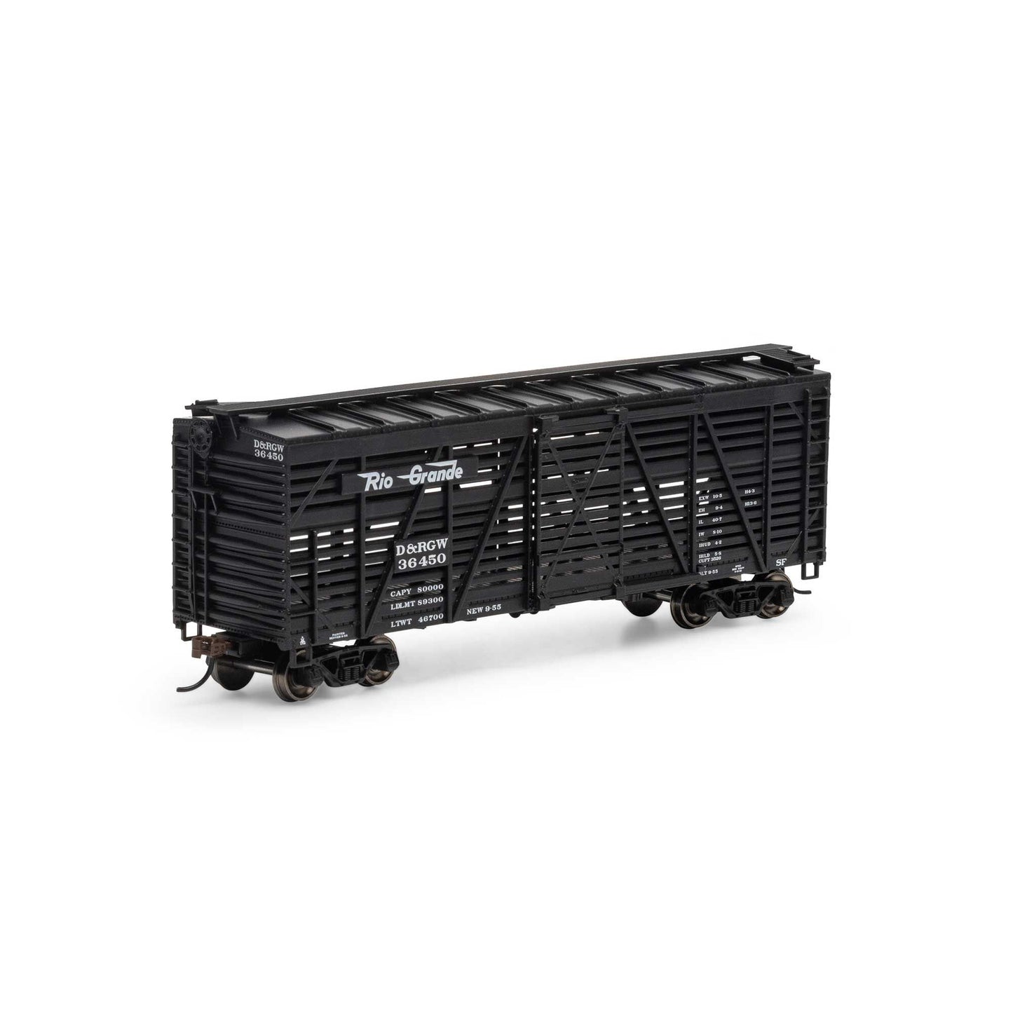 HO 40' Stock Car D&RGW #36450 Plastic Model (ATH75996)