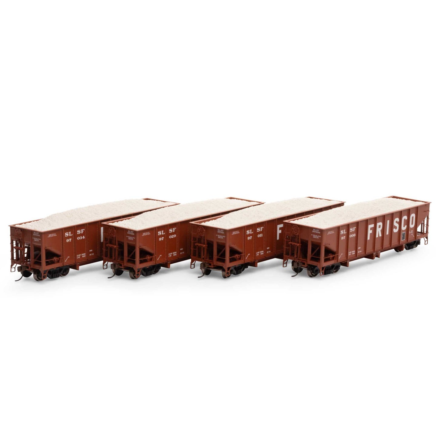 HO 40' Ribbed 3-Bay Ballast Hopper SLSF #1 (ATH7637)