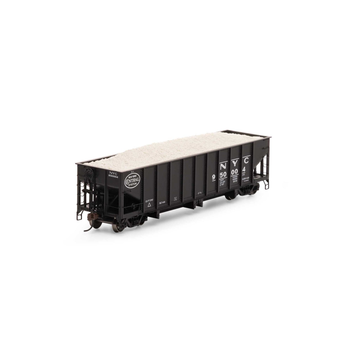 HO 40' Ribbed 3-Bay Ballast Hopper with NYC #950004 (ATH7642)