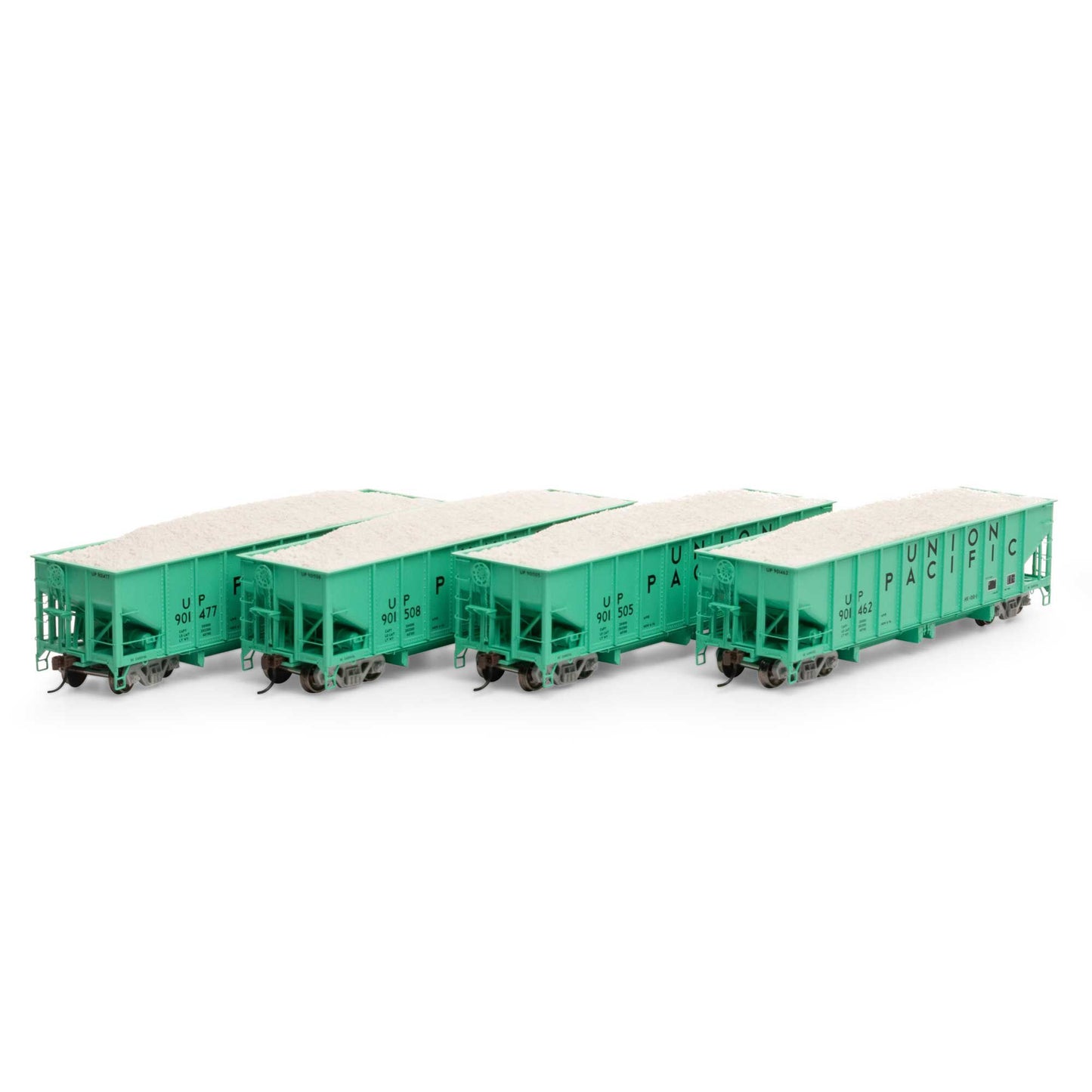 HO 40' Ribbed 3-Bay Ballast Hopper UP #2 (4) (ATH7650)