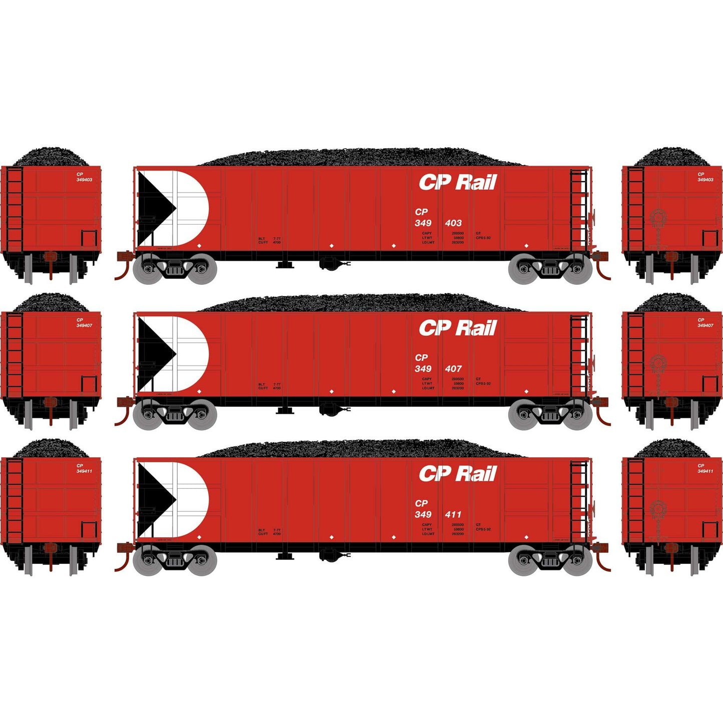 HO Thrall High Side Gondola with Load, CPR #1 (ATH7671)