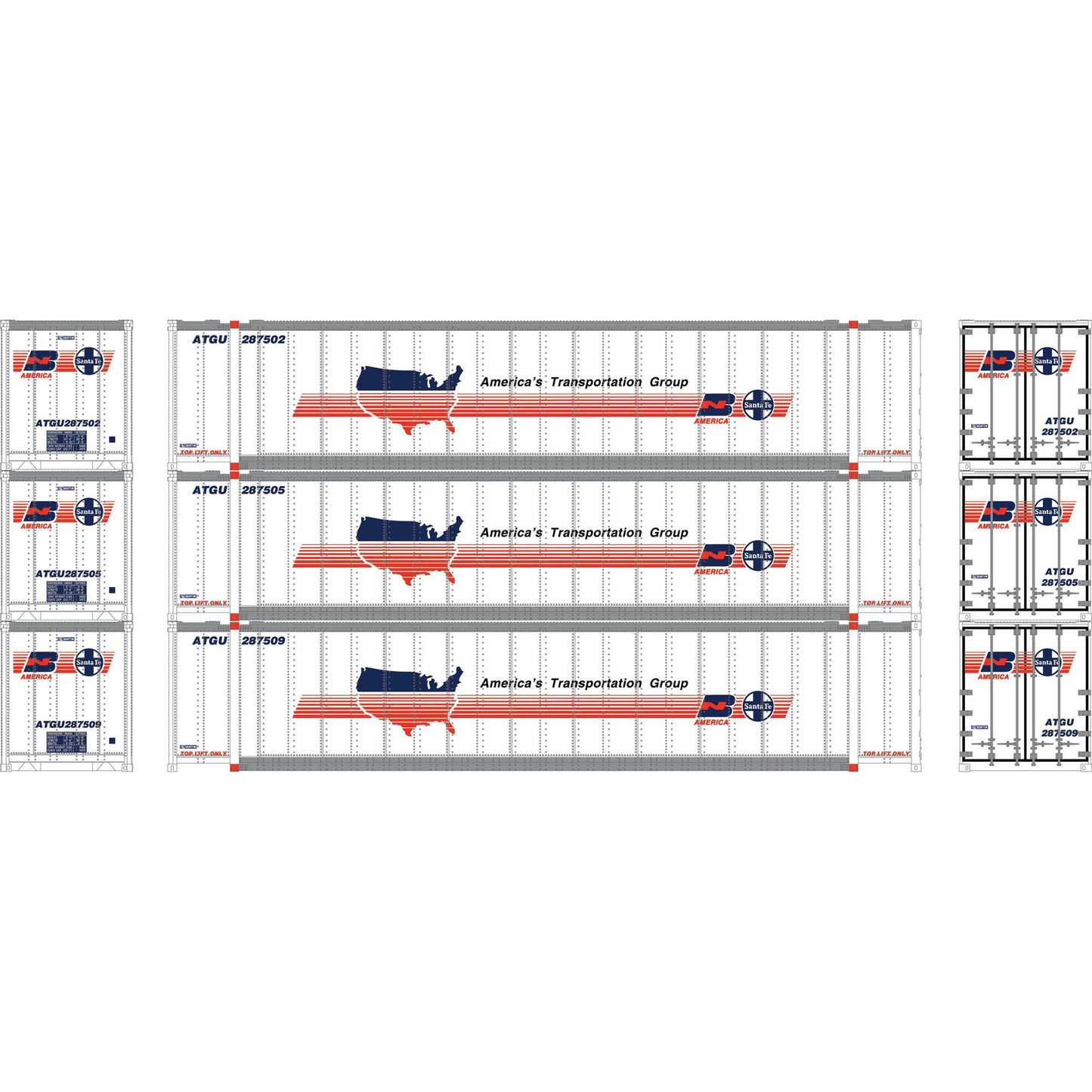 N 48' Containers ATGU #287502 #287505 #287509 (ATH7687)