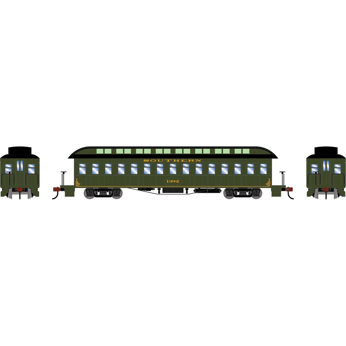 HO 50' Old Time Overland Coach, SOU #1392 Plastic Model Kit (ATH84858)