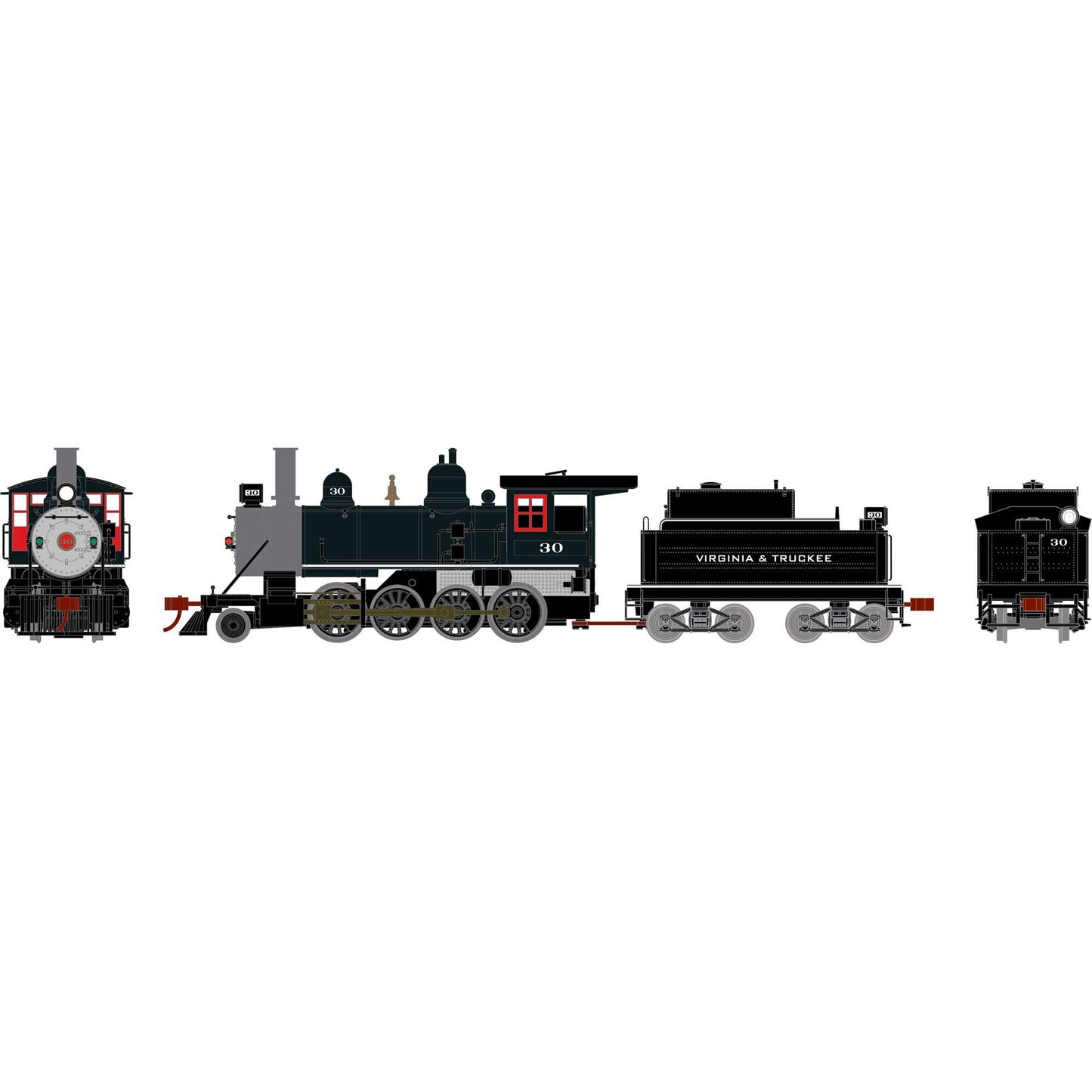 HO Old Time 2-8-0 Locomotive V&T #30 (ATH84986)