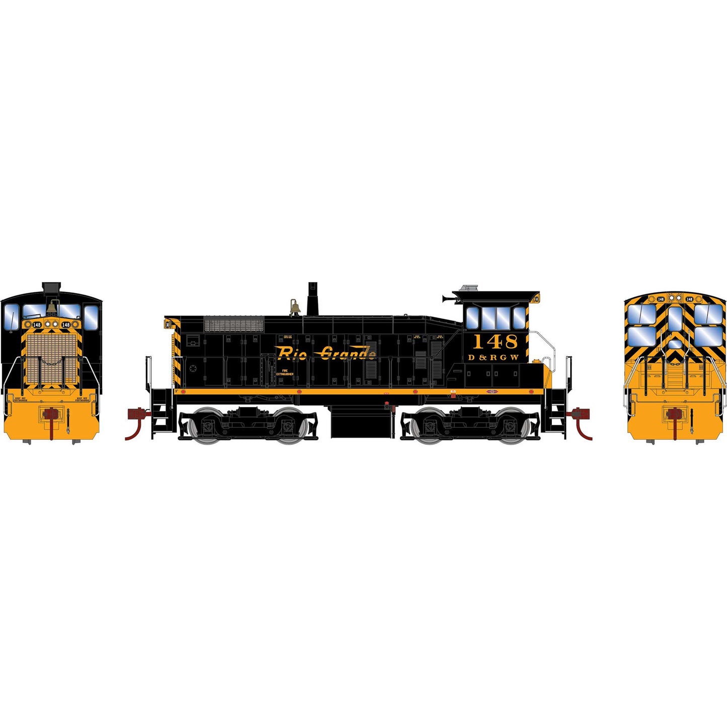 HO SW1000 Locomotive D&RGW #148 (ATH86743)