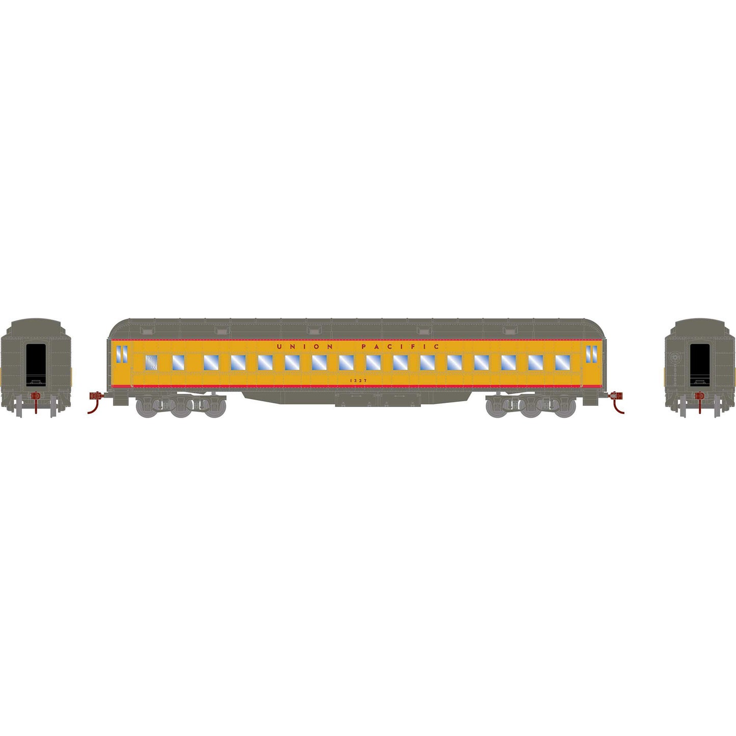 HO Heavyweight Clerestory Coach Union Pacific #1227 (ATH88217)