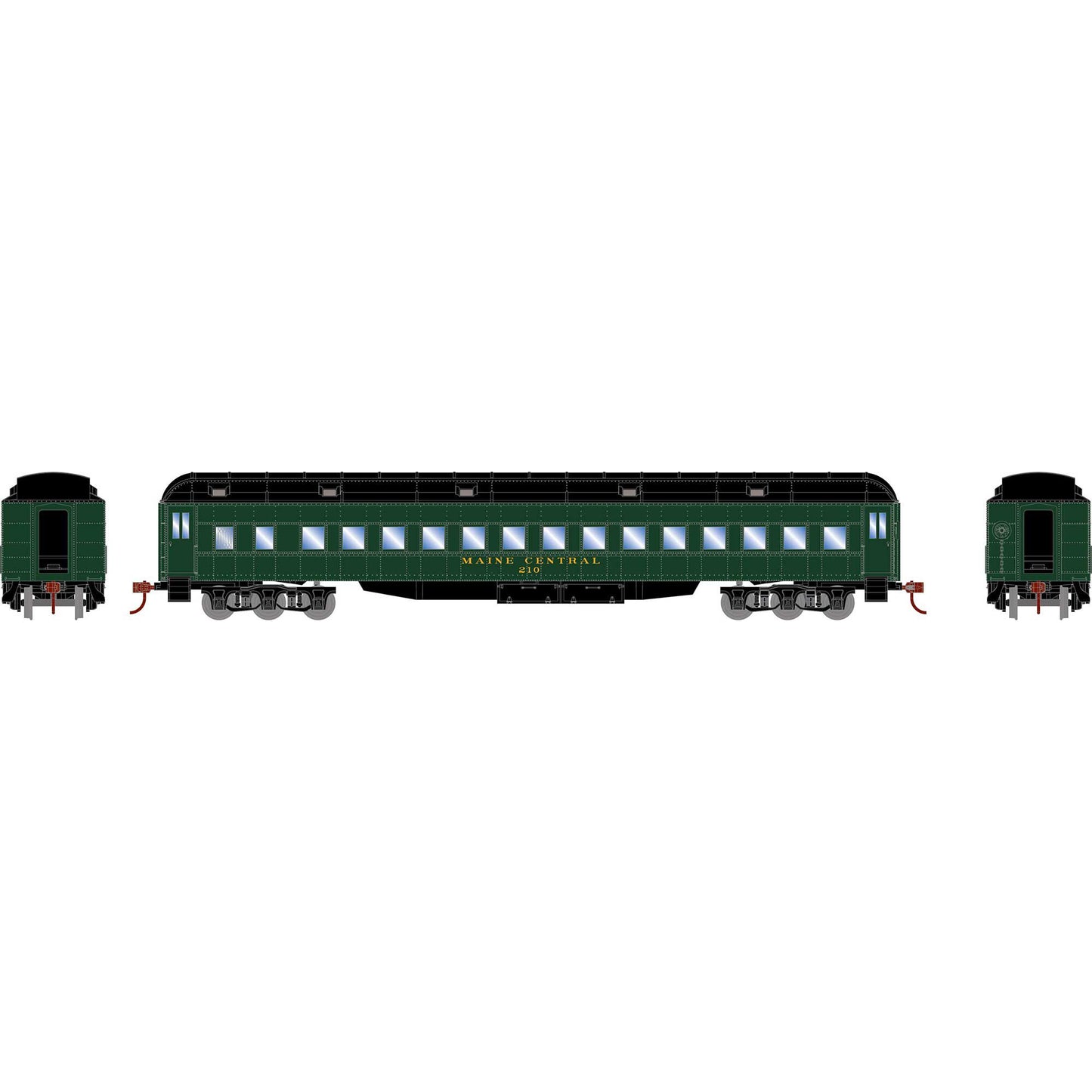HO Heavyweight Clerestory Coach MEC #210 Plastic Model (ATH88222)