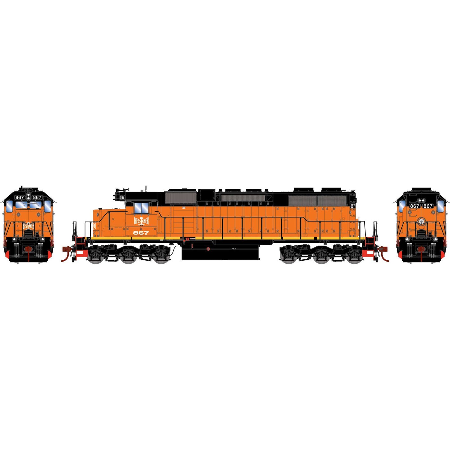 HO SD38 Ready to Run B&LE #867 Locomotive (ATH88639)