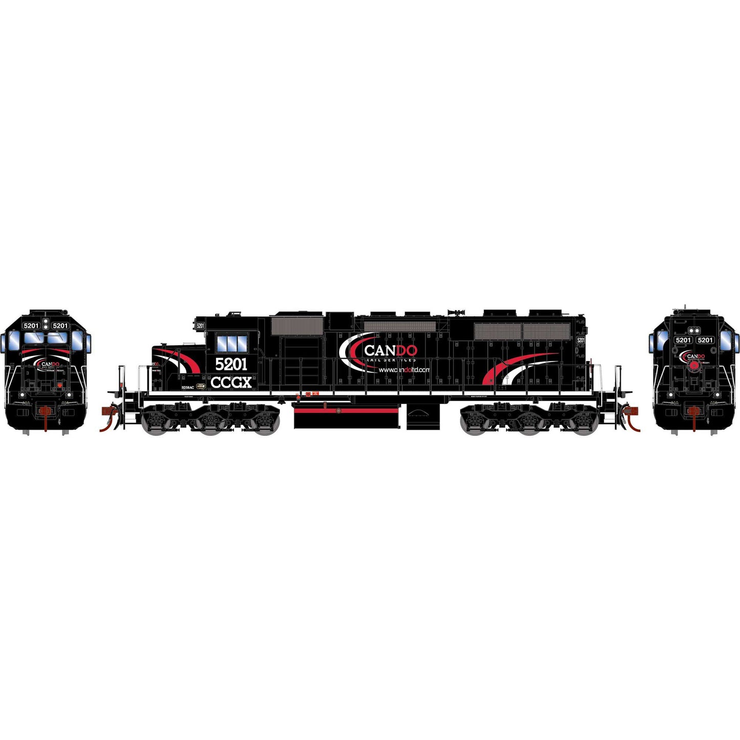 HO Scale Diesel-Electric Locomotive SD38 CCGX #5201 Ready to Run (ATH88641)