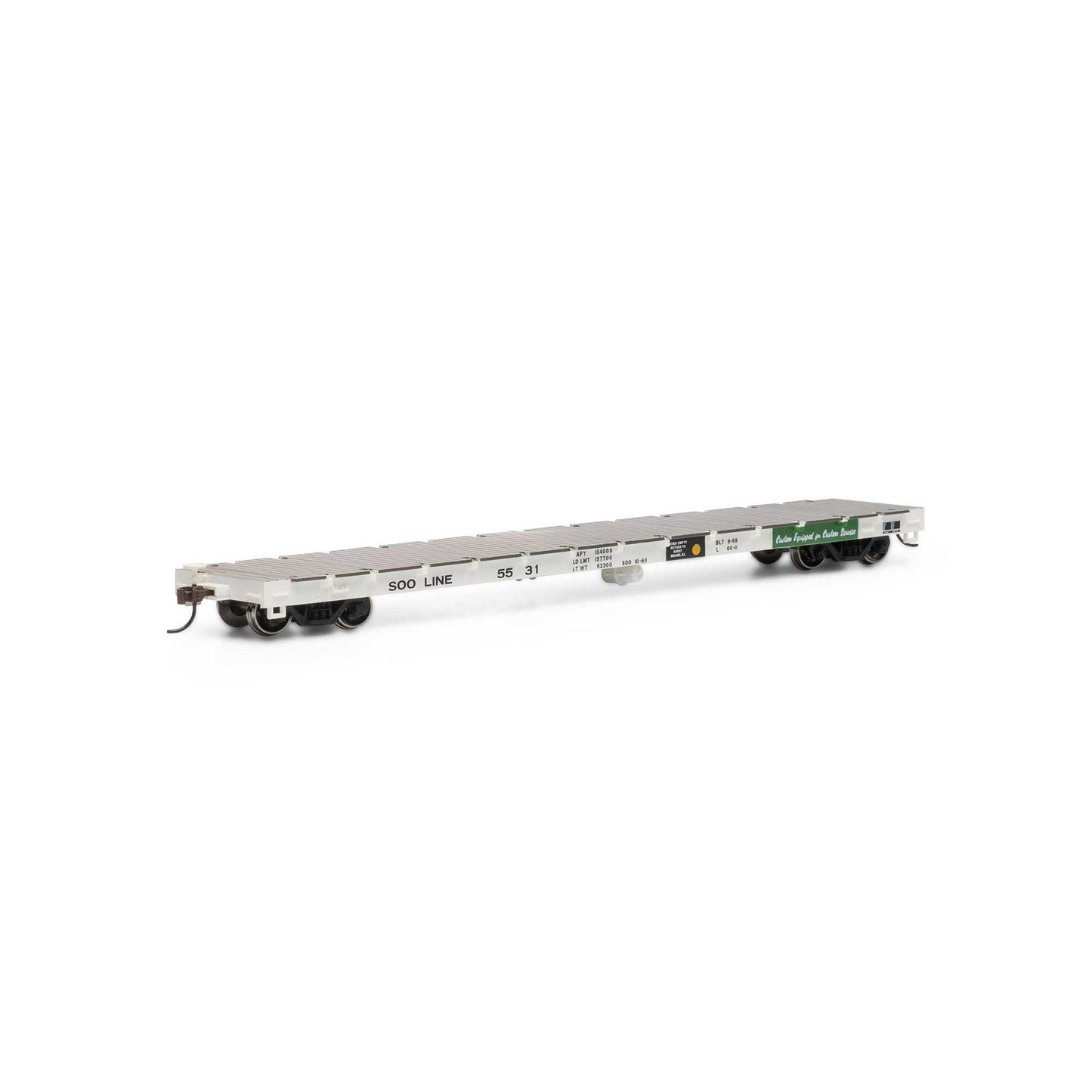 HO RTR 60' Flat Car SOO #5531 (ATH92687)