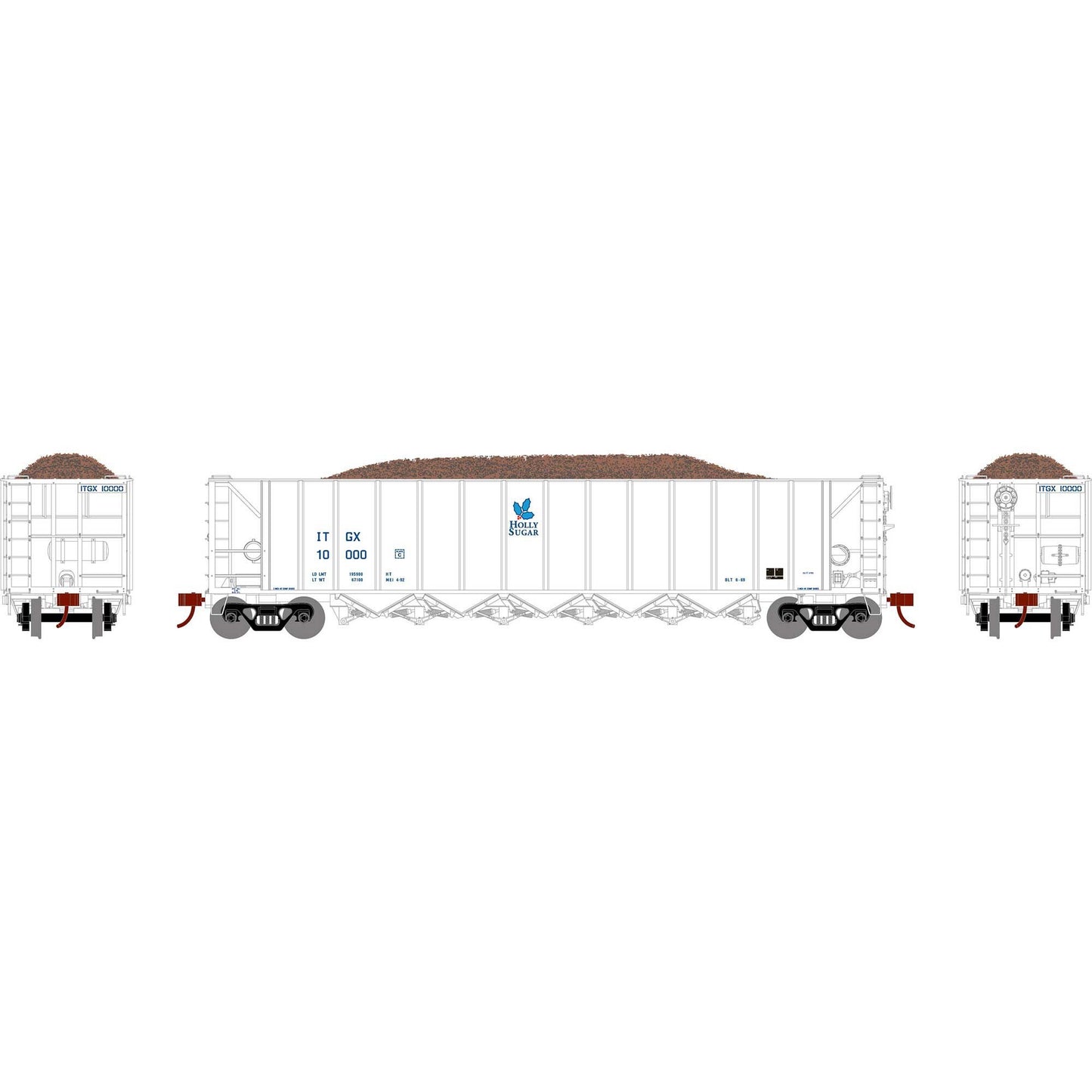 HO RTR 5 Bay Rapid Discharge Hopper ITGX White (ATH98488)