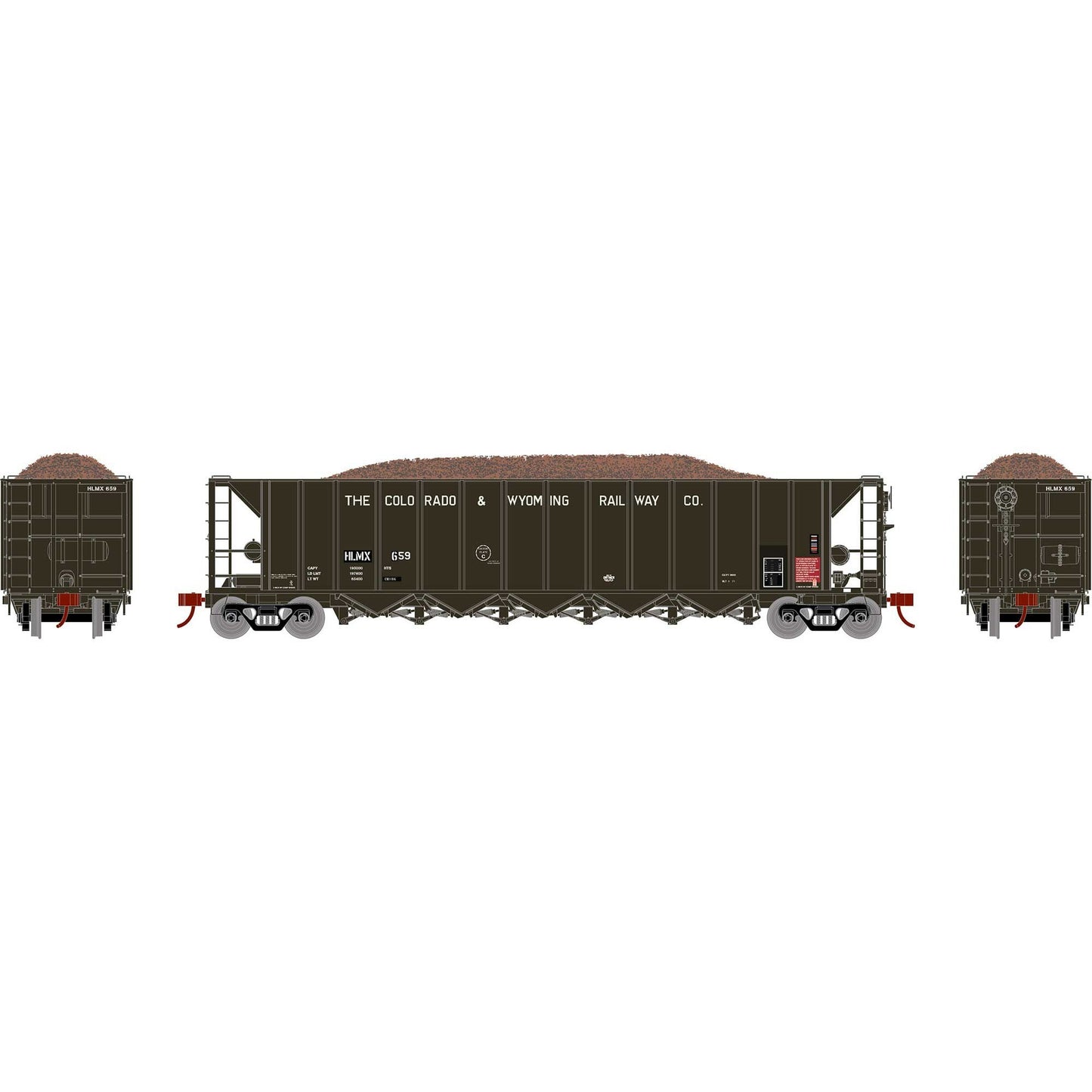 HO RTR 5-Bay Rapid Discharge Hopper HLMX #659 (ATH98496)
