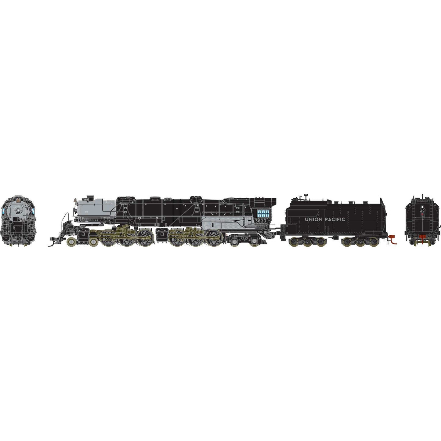 HO4-6-6-4 CSA-2 Challenger Locomotive UP #3823 (ATHG-1025)