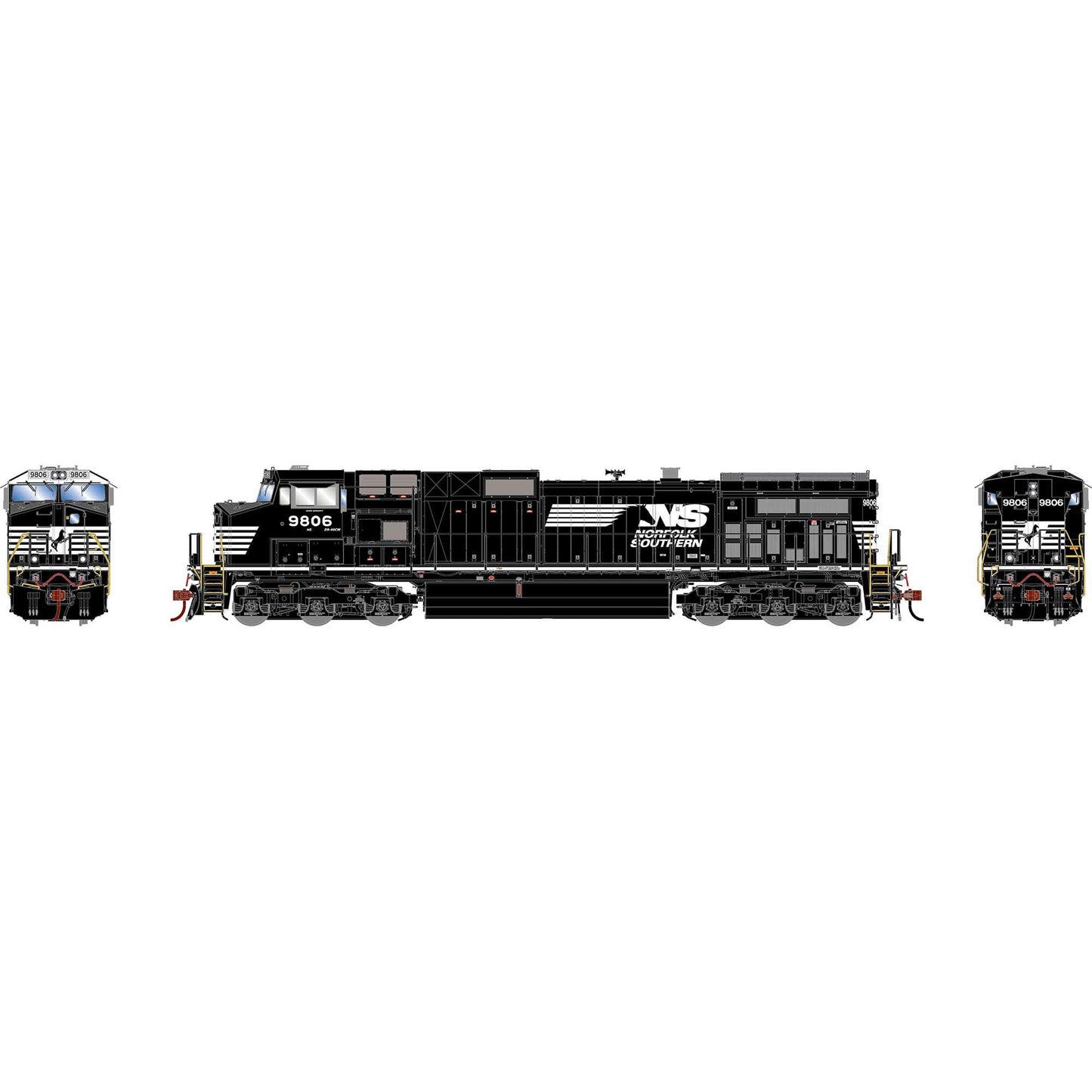 HO GE Dash 9-40CW Locomotive with DCC and Sound, NS #9806 (ATHG-1218)