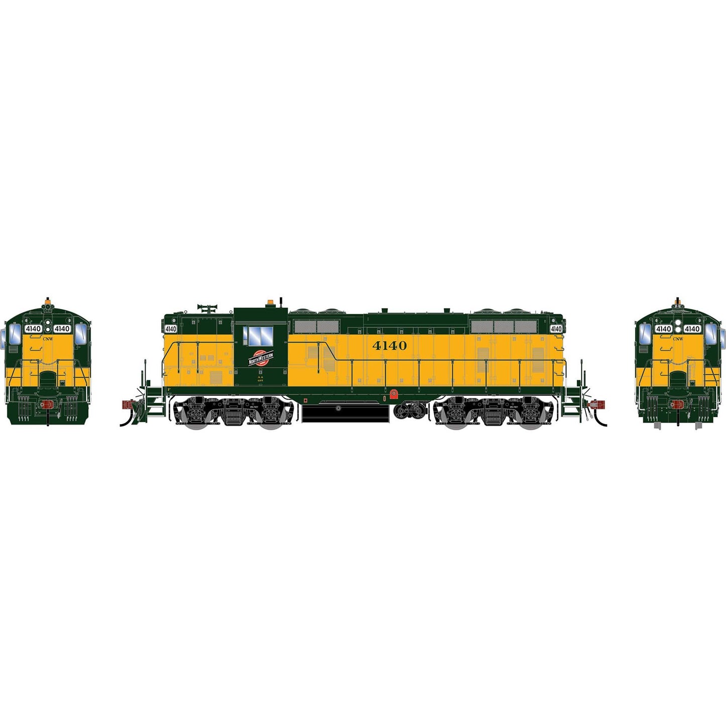 HO GP7R Locomotive CNW #4140 (ATHG-1235)