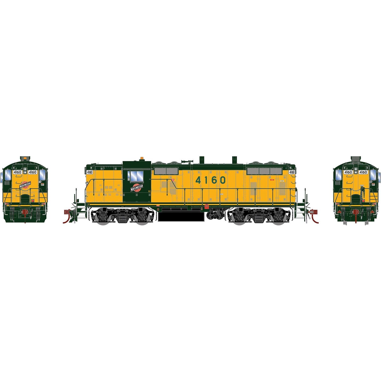 HO GP7R Locomotive CNW #4160 (ATHG-1236)