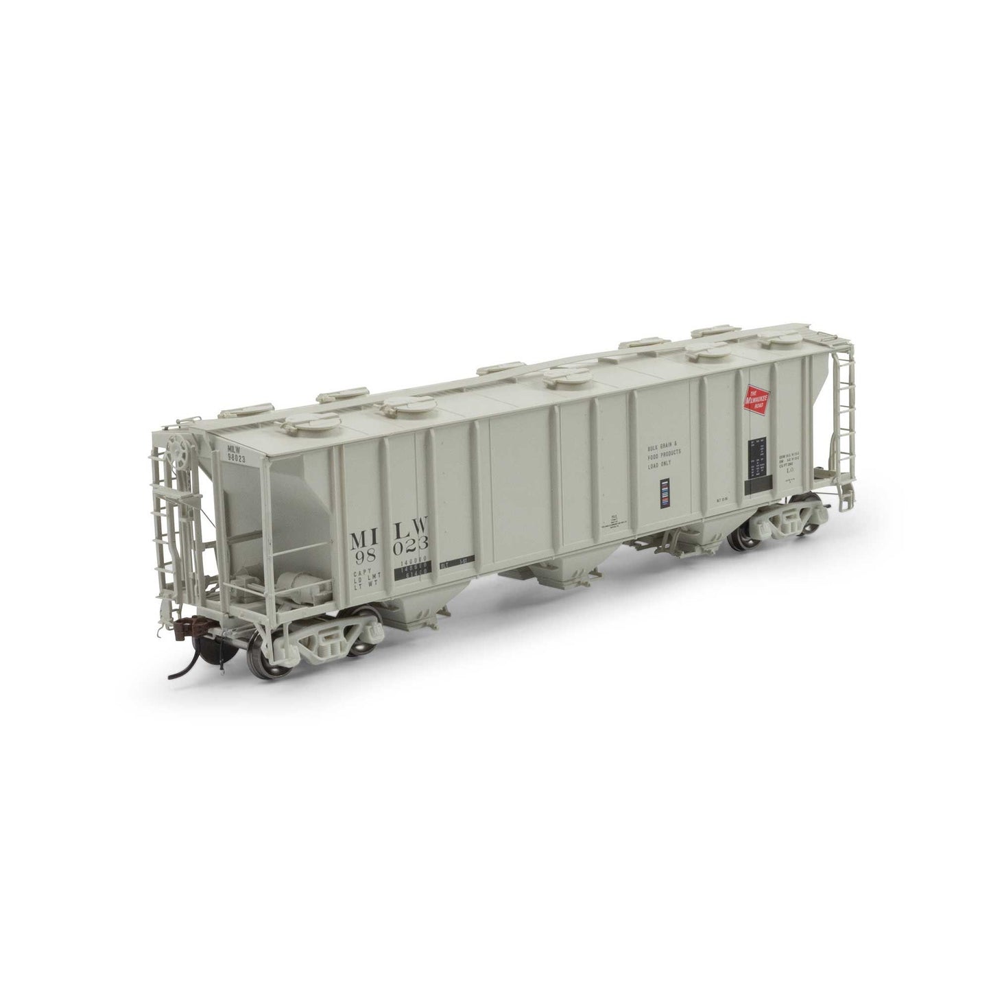 HO PS-2 2893 3-Bay Covered Hopper MILW Primed For Grime Model (ATHG-1267)