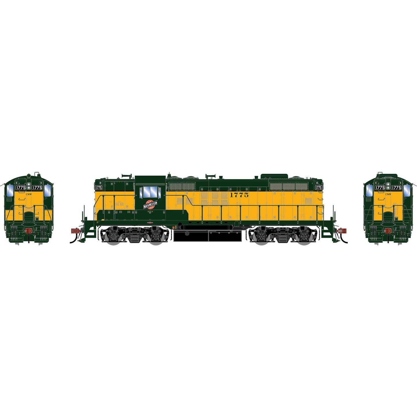 HO GP18 Locomotive with DCC and Sound CNW #1775 (ATHG-1368)