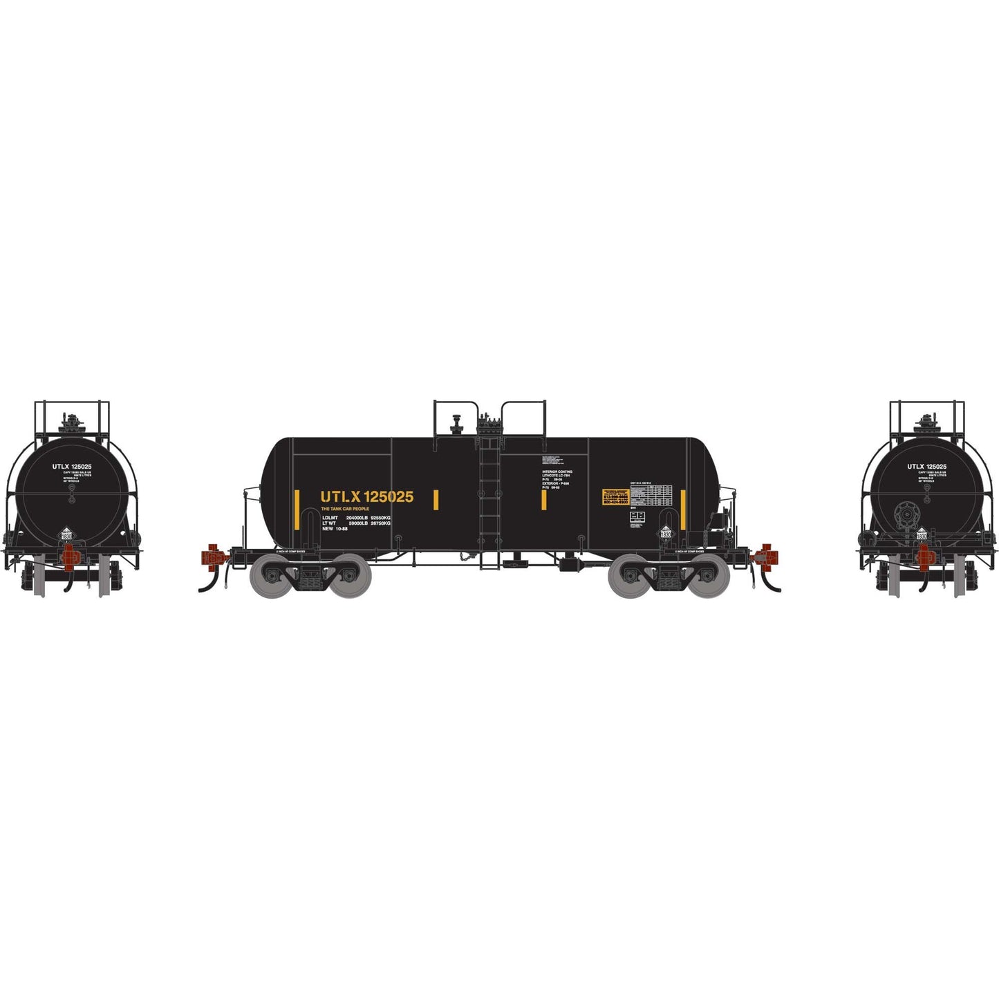 HO 13K Gallon Acid Tank Car UTLX #125025 (ATHG-1424)