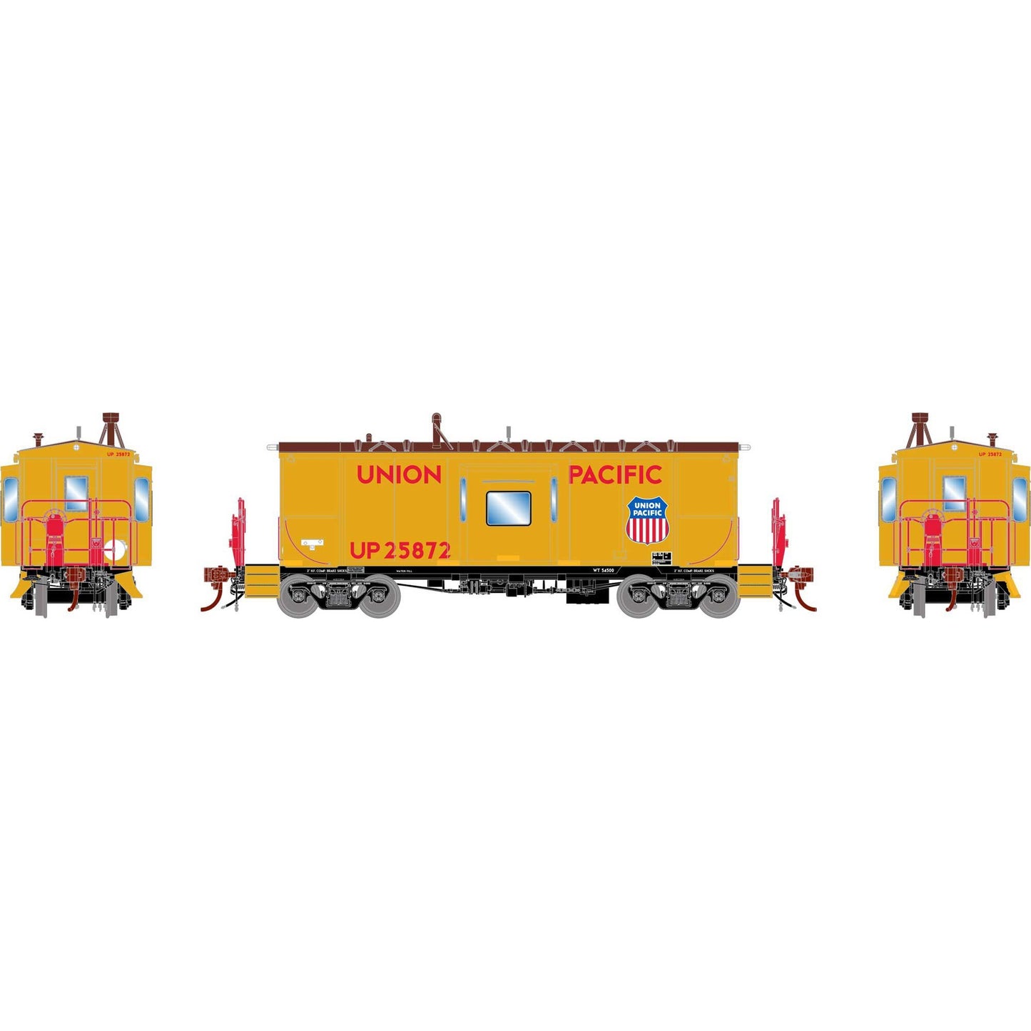 HO ICC CA-11 Caboose with Lights, UP 'Snowbus' #25872 (ATHG-1450)