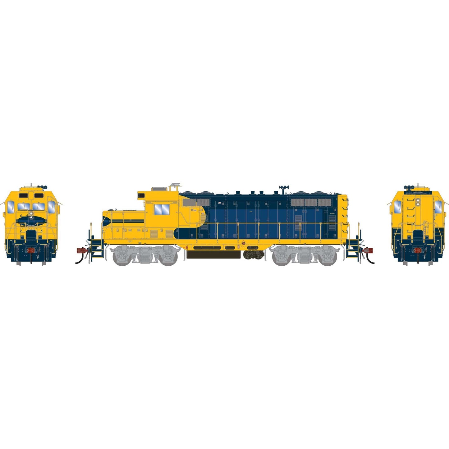 HO GP7u Locomotive Ex-ATSF Patched Unlettered/Unnumbered (ATHG-1489)