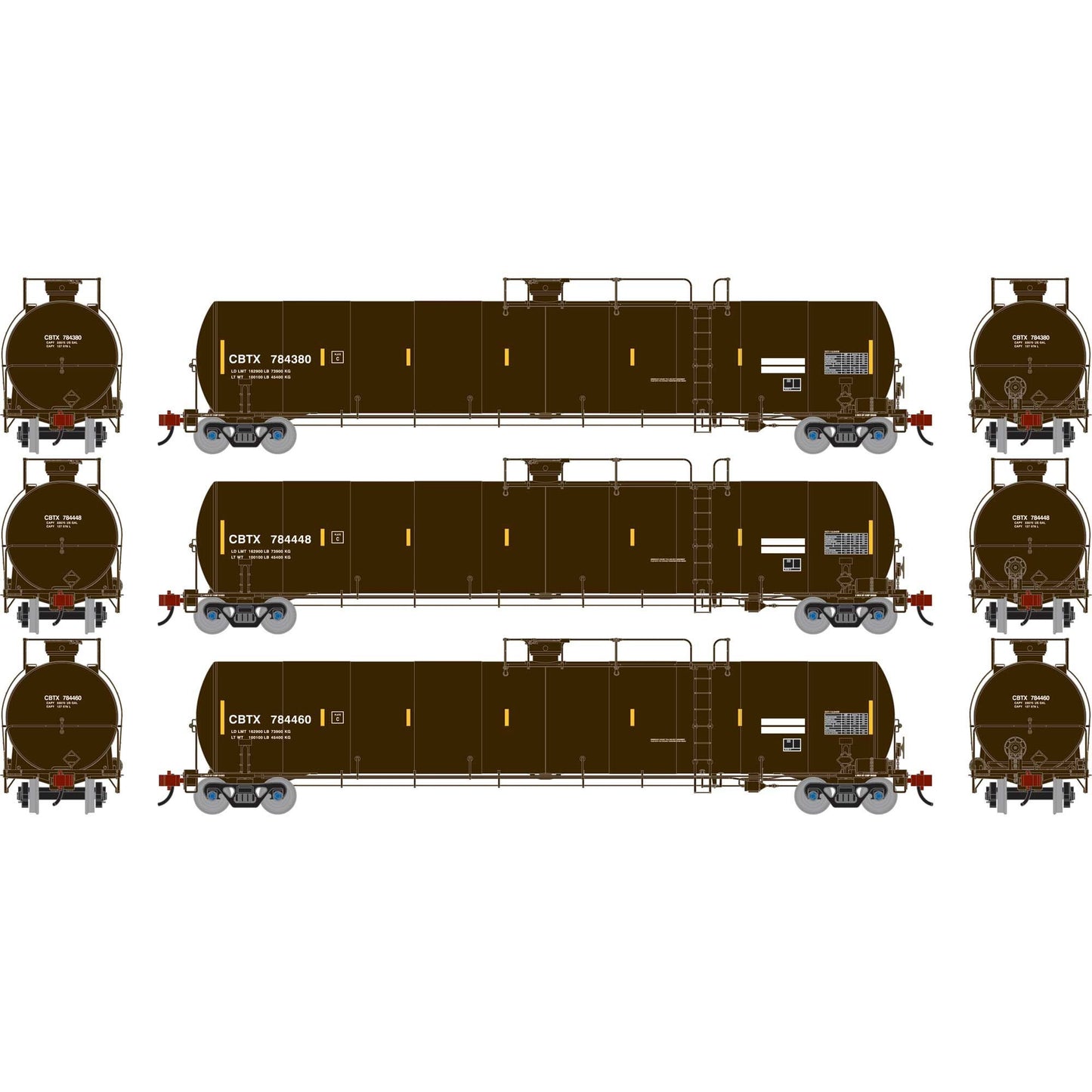 HO UTC 33K LPG Tank Car Late CBTX #784380/784448/784460 (ATHG-1522)