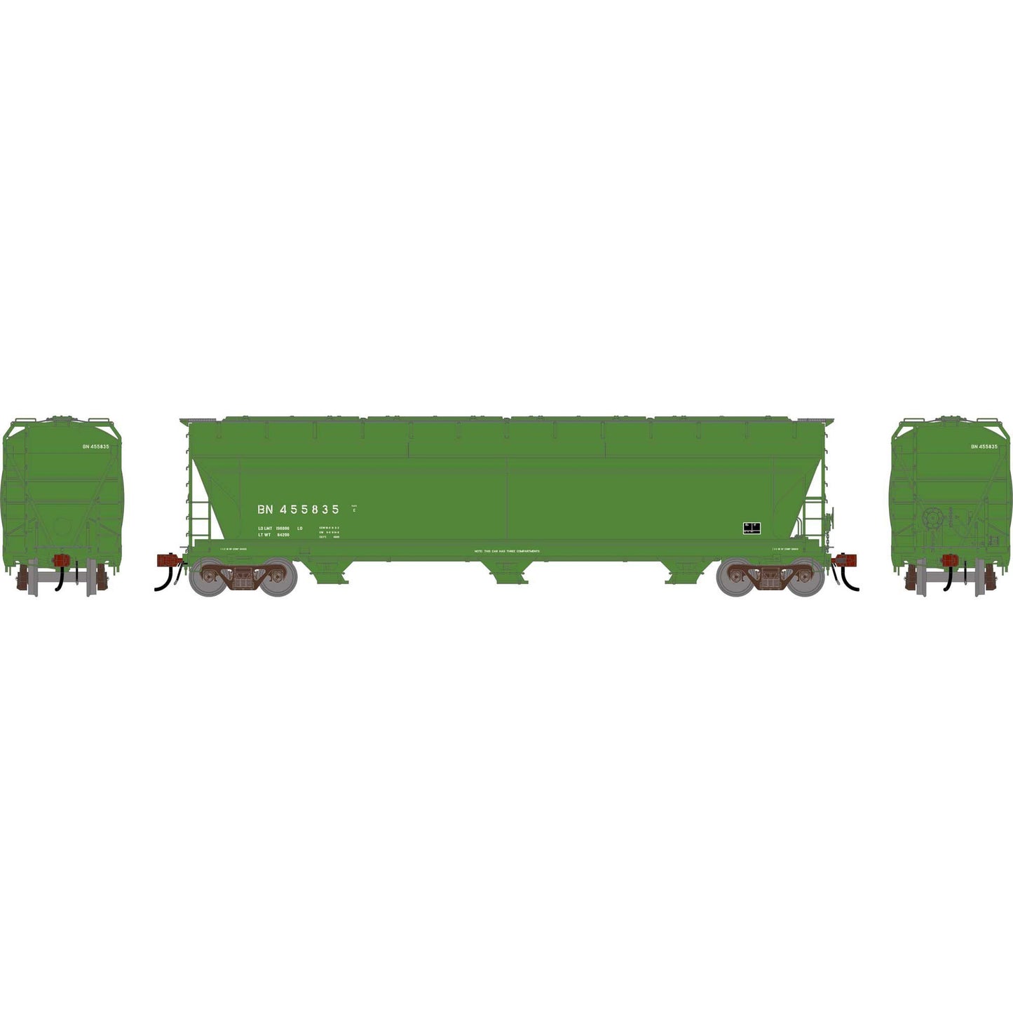 HO ACF4600 Covered Hopper BN #455835 (ATHG-1535)
