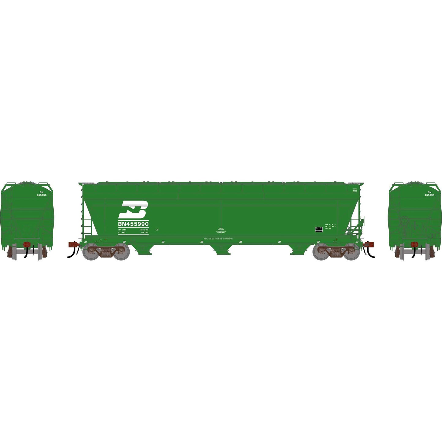HO ACF4600 Covered Hopper BN #455990 (ATHG-1537)