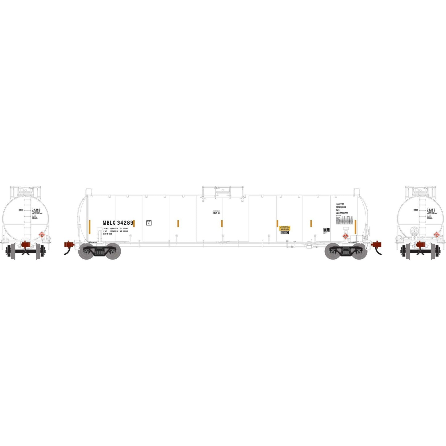 N UTC 33K LPG Tank Car Early MBLX 34289 (ATHG-1566)
