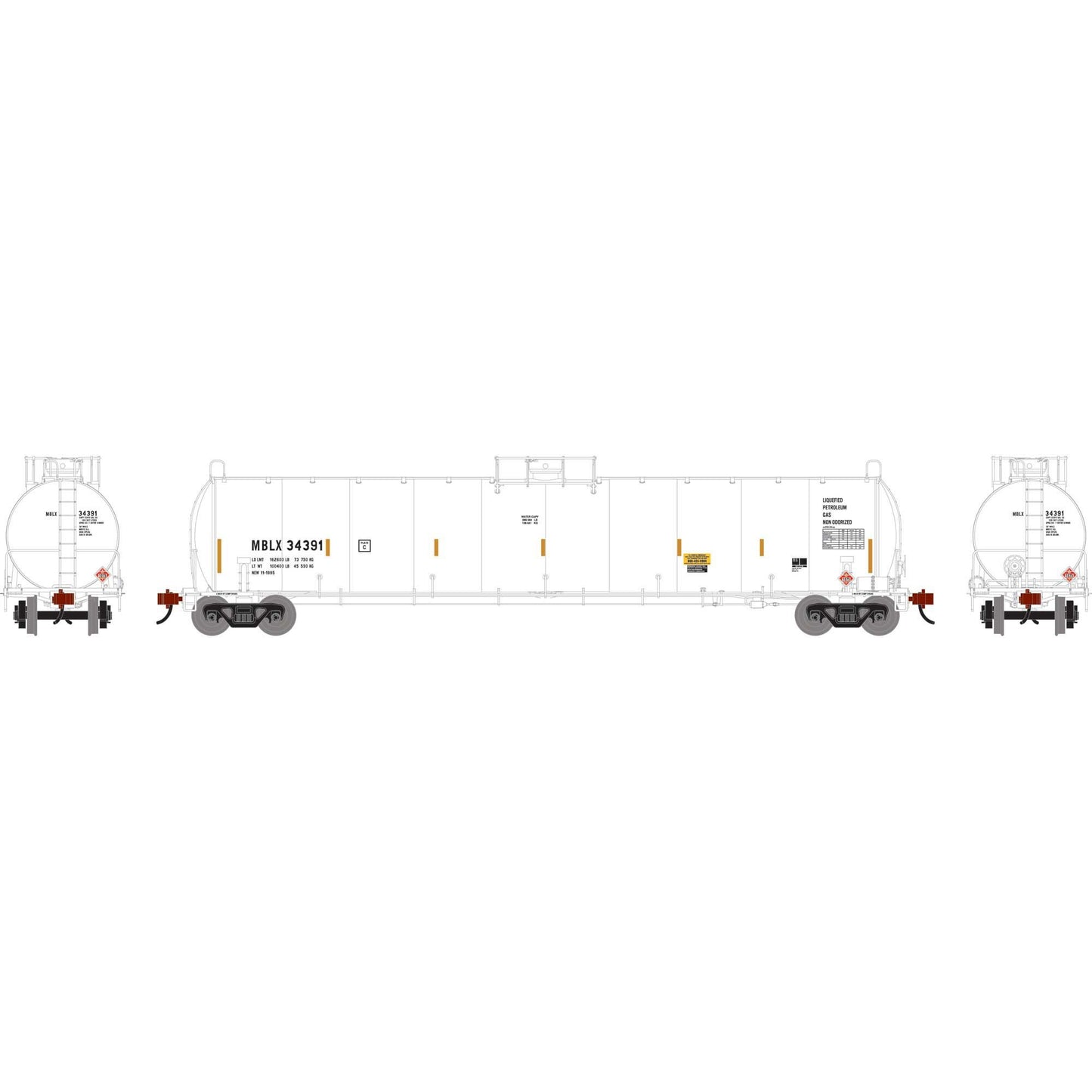 N UTC 33K LPG Tank Car - Early, MBLX #34391 (ATHG-1568)