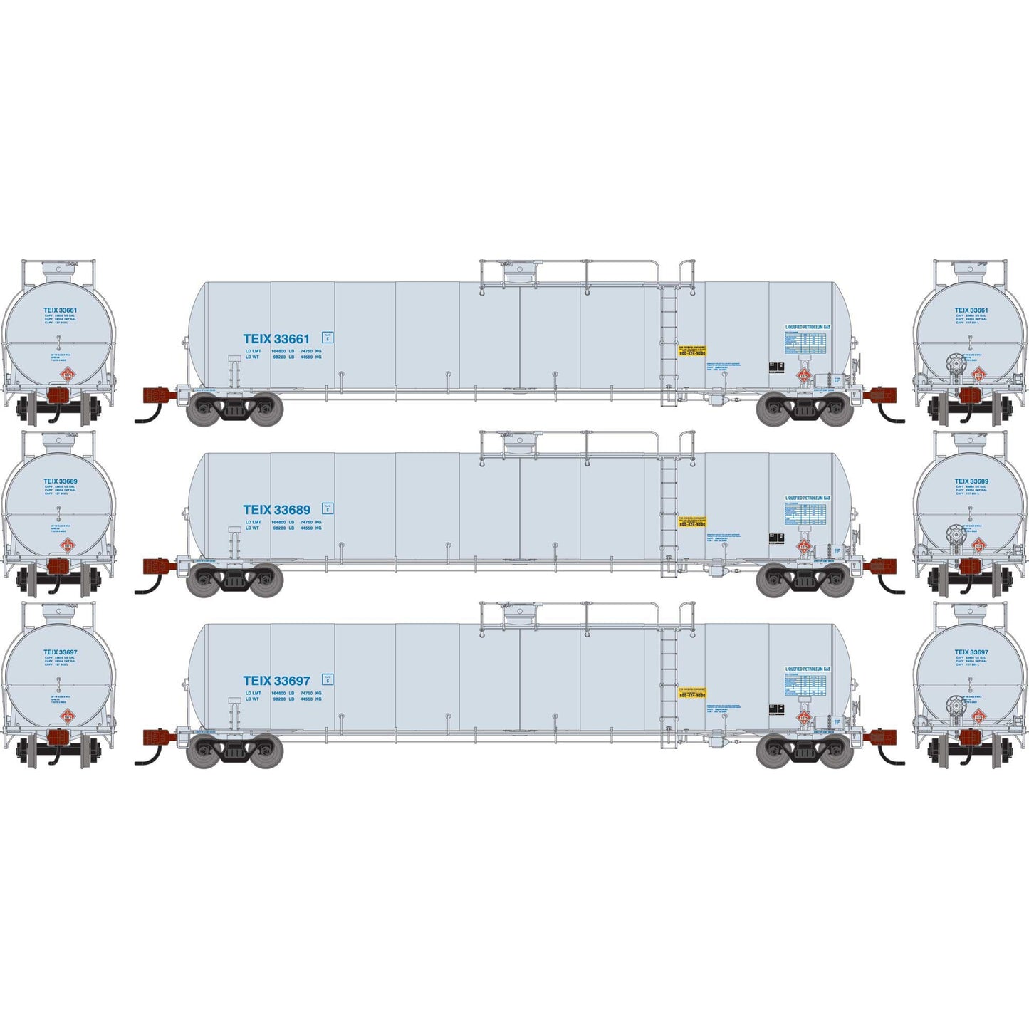 N UTC 33K LPG Tank Car for N Scale Models (ATHG-1571)