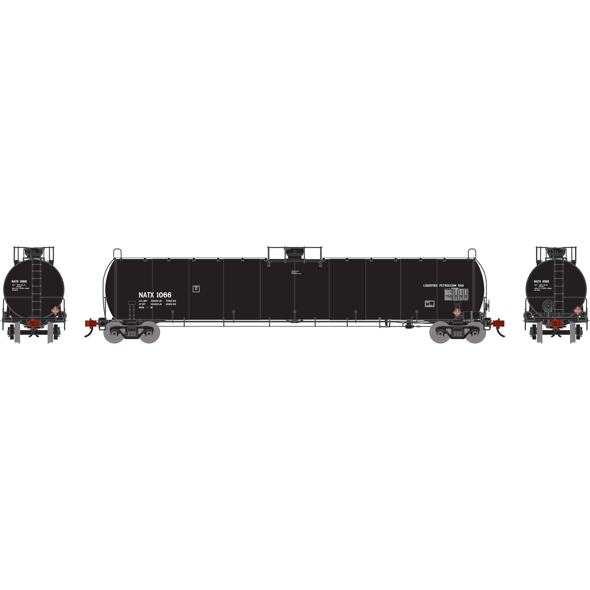 N UTC 33K LPG Tank Car Early NATX #1066 (ATHG-1575) – Nankin Hobby