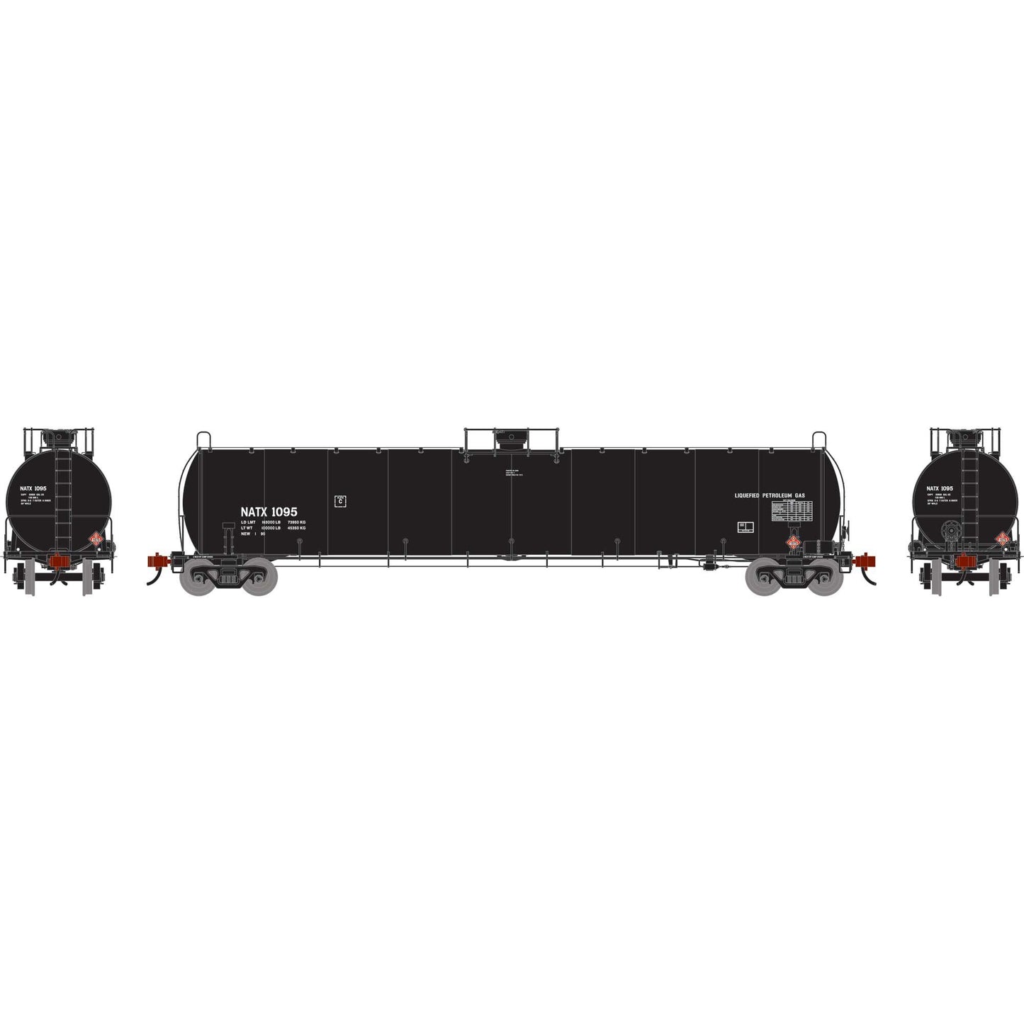 N UTC 33K LPG Tank Car Early NATX #1095 (ATHG-1577)