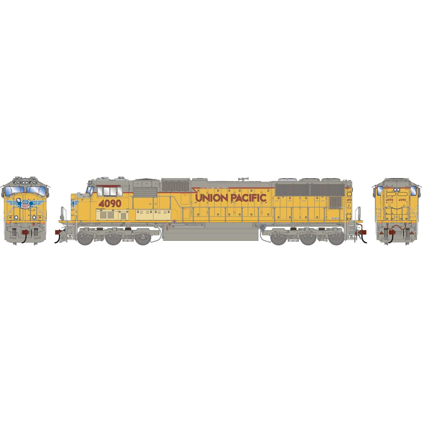 HO SD70M Locomotive Primed For Grime UP #4090 (ATHG-1588)