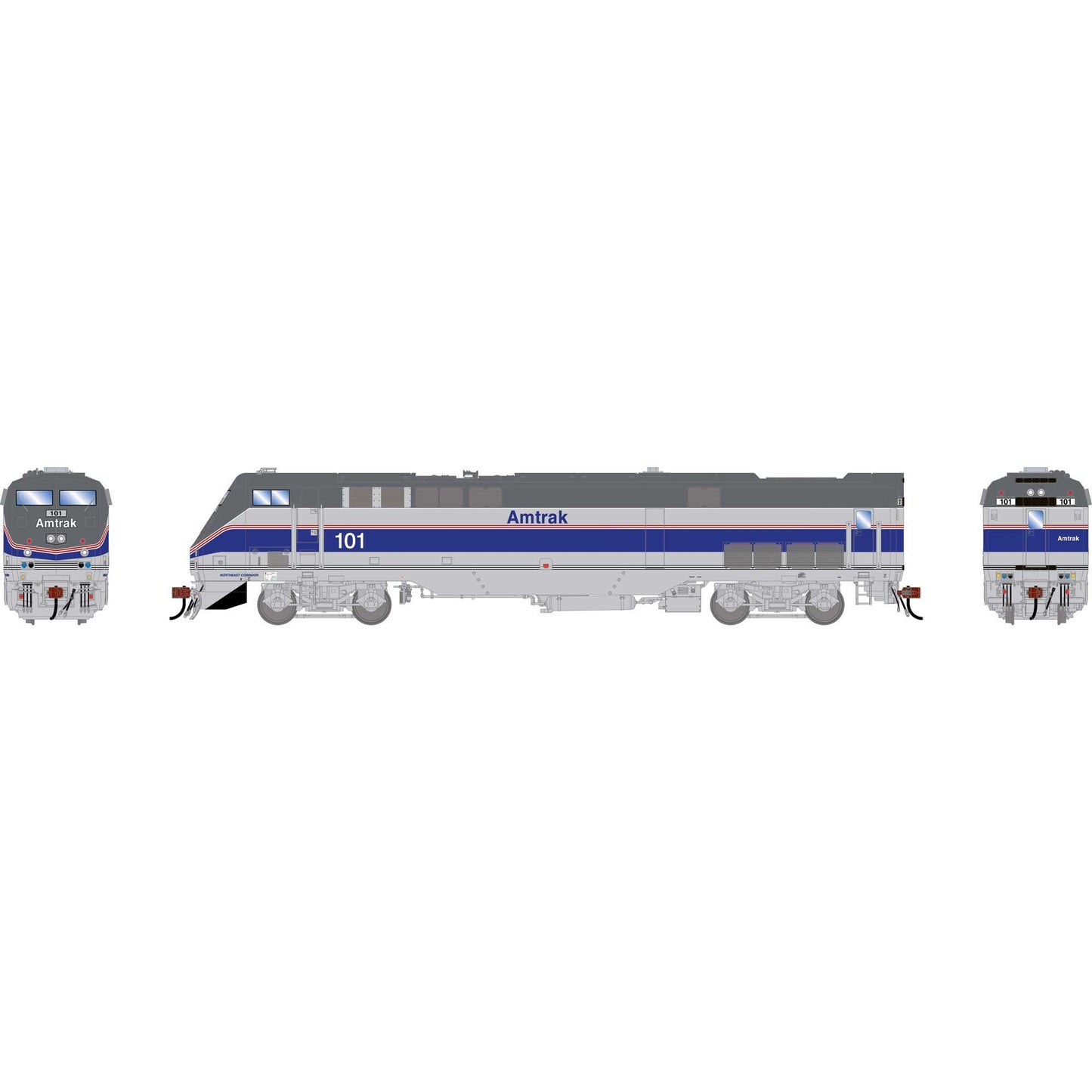 HO P42DC Locomotive with DCC & Sound, AMTK Phase IV 'NEC' #101 (ATHG-1689)