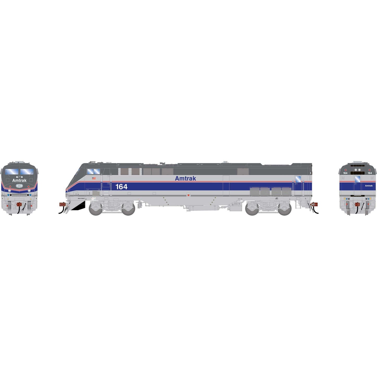 HO P42DC Locomotive DCC & Sound Amtrak Phase IV Heritage 164 (ATHG-1692)