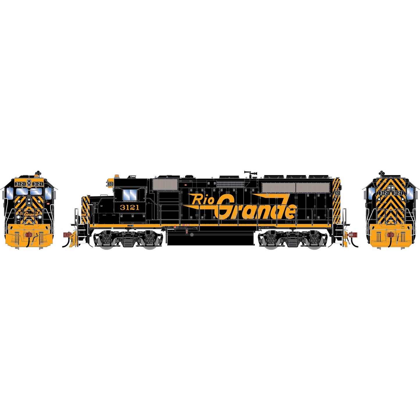 HO GP40-2 Locomotive DRGW #3121 (ATHG-1733)