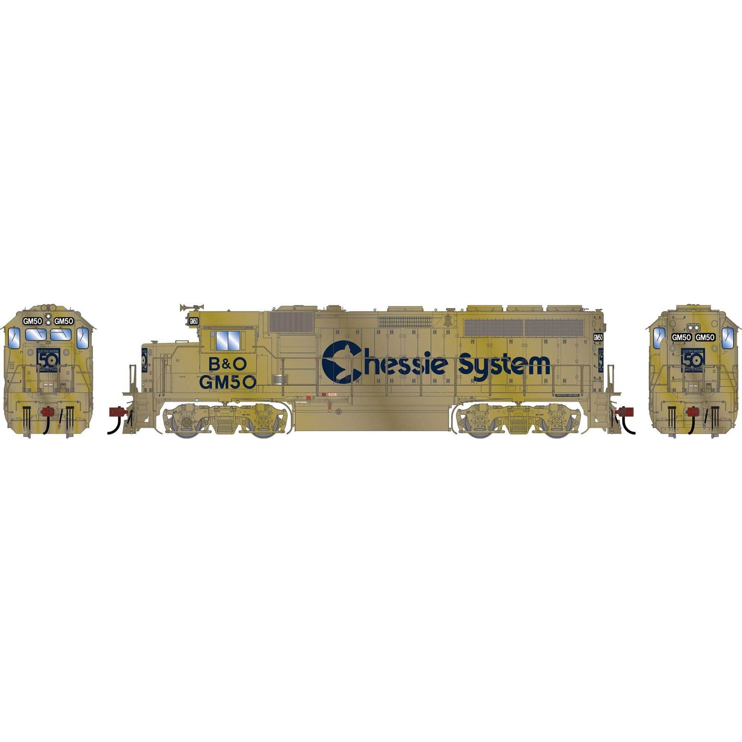 HO GP40-2 Locomotive BO #GM50 (ATHG-1738)
