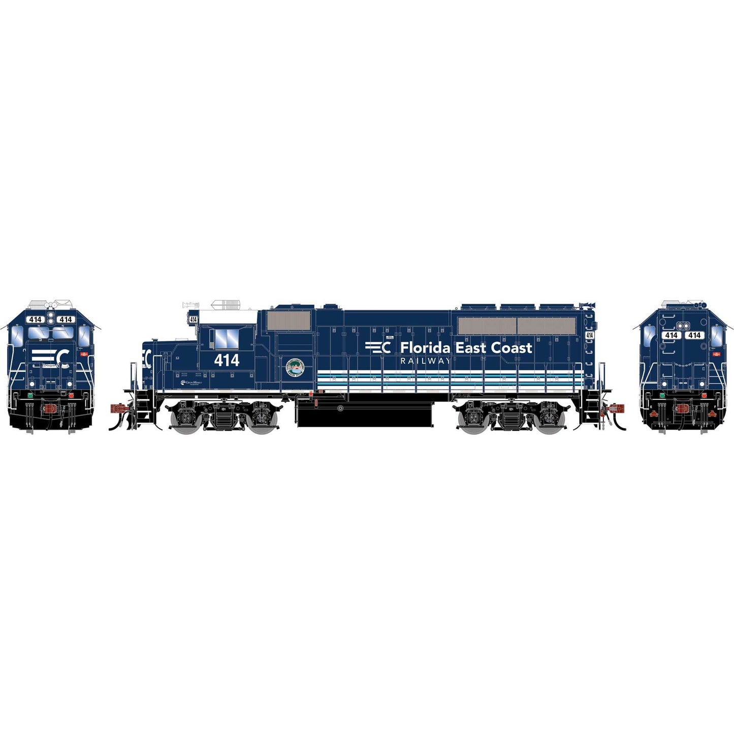 HO GP40-2 Locomotive FEC #414 (ATHG-1744)