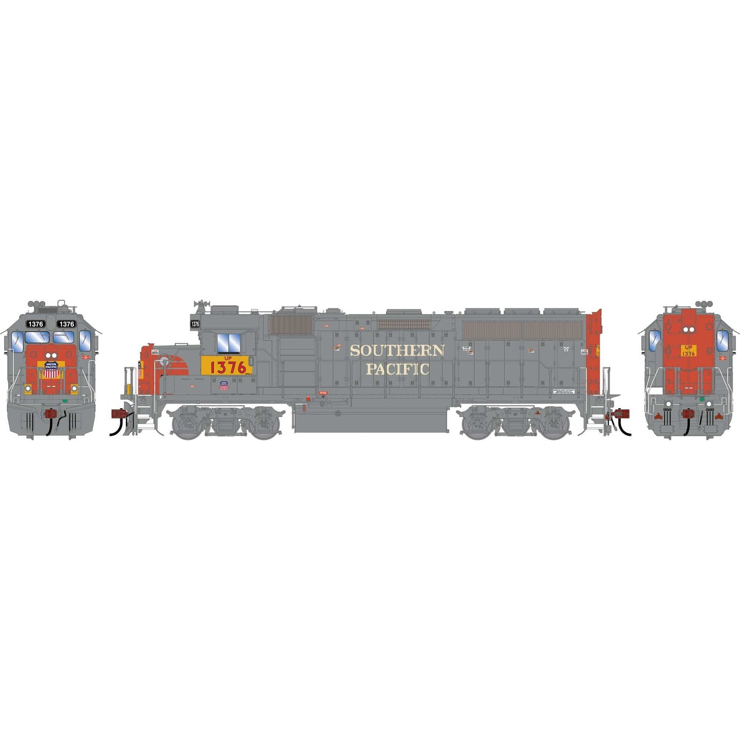 HO GP40-2 Locomotive with DCC and Sound, Primed For Grime UP Ex-SP #1376 (ATHG-1761)