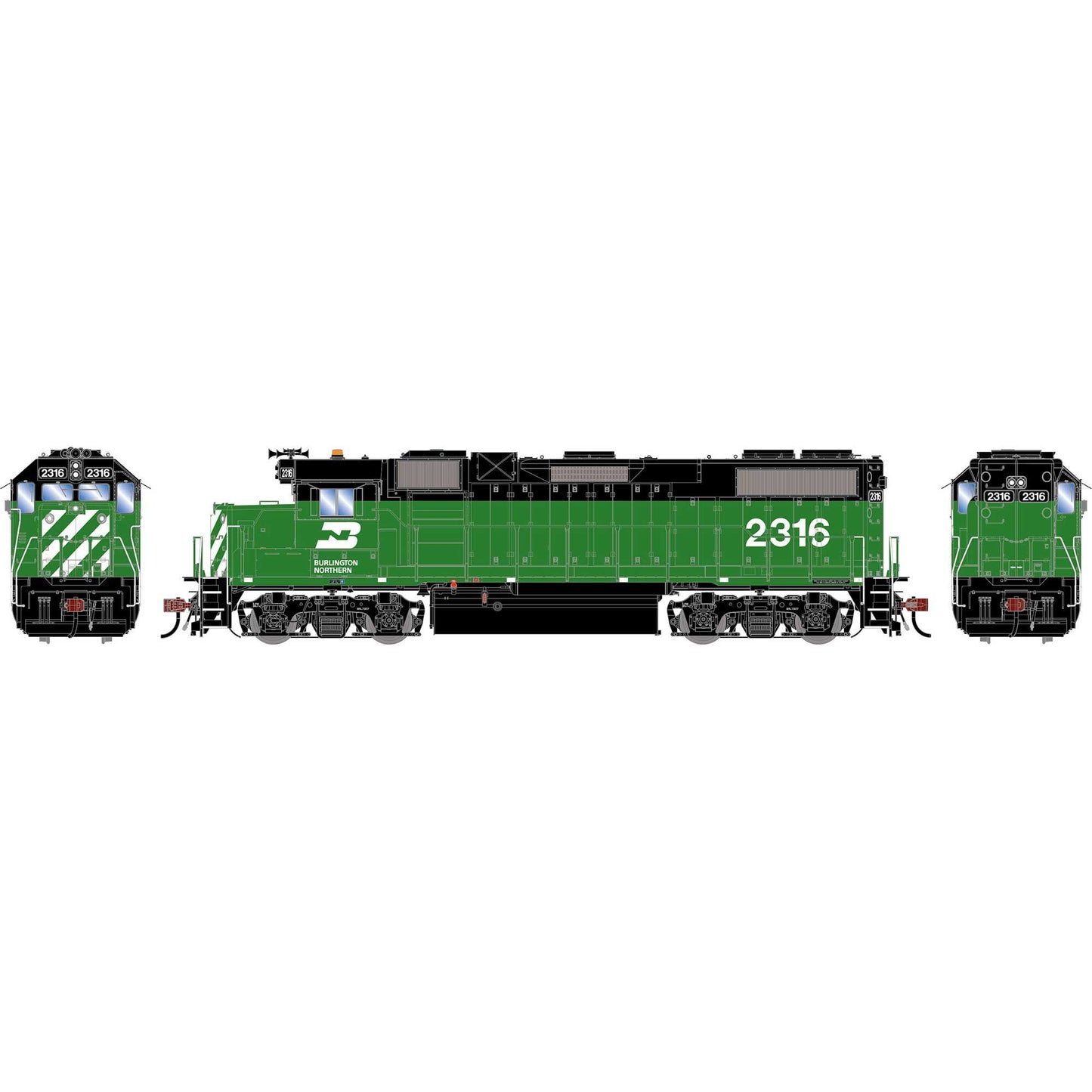 HO GEN GP38-2 Locomotive BN #2316 (ATHG-1805)