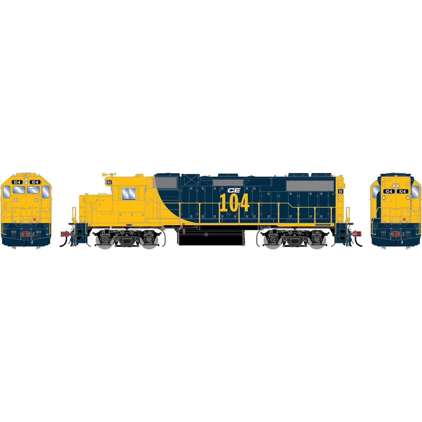 HO GEN GP38-2 Locomotive w/DCC & Sound CEIX 104 (ATHG-1829)