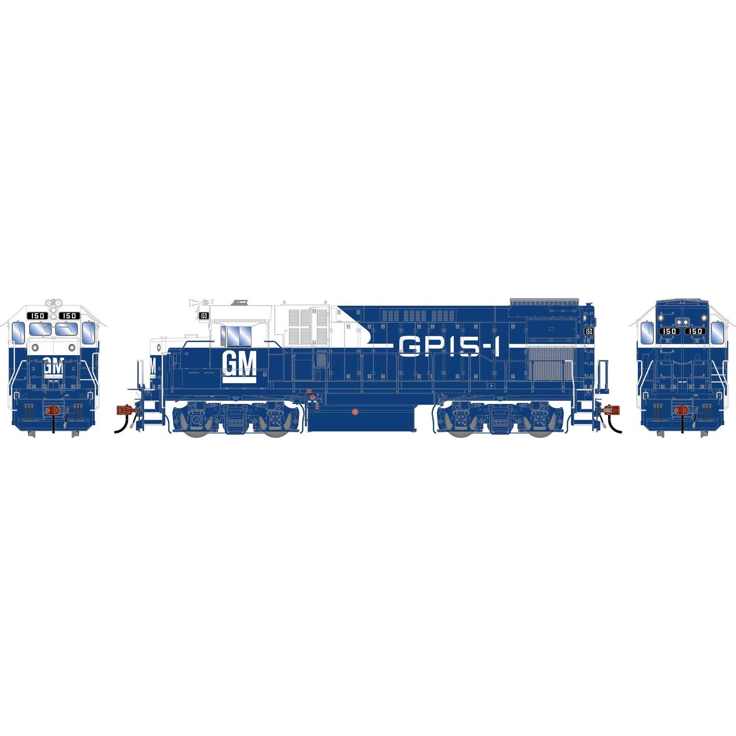 HO GEN GP15-1 Locomotive w/DCC & Sound Legendary Liveries EMDX 'DEMO' (ATHG-1901)