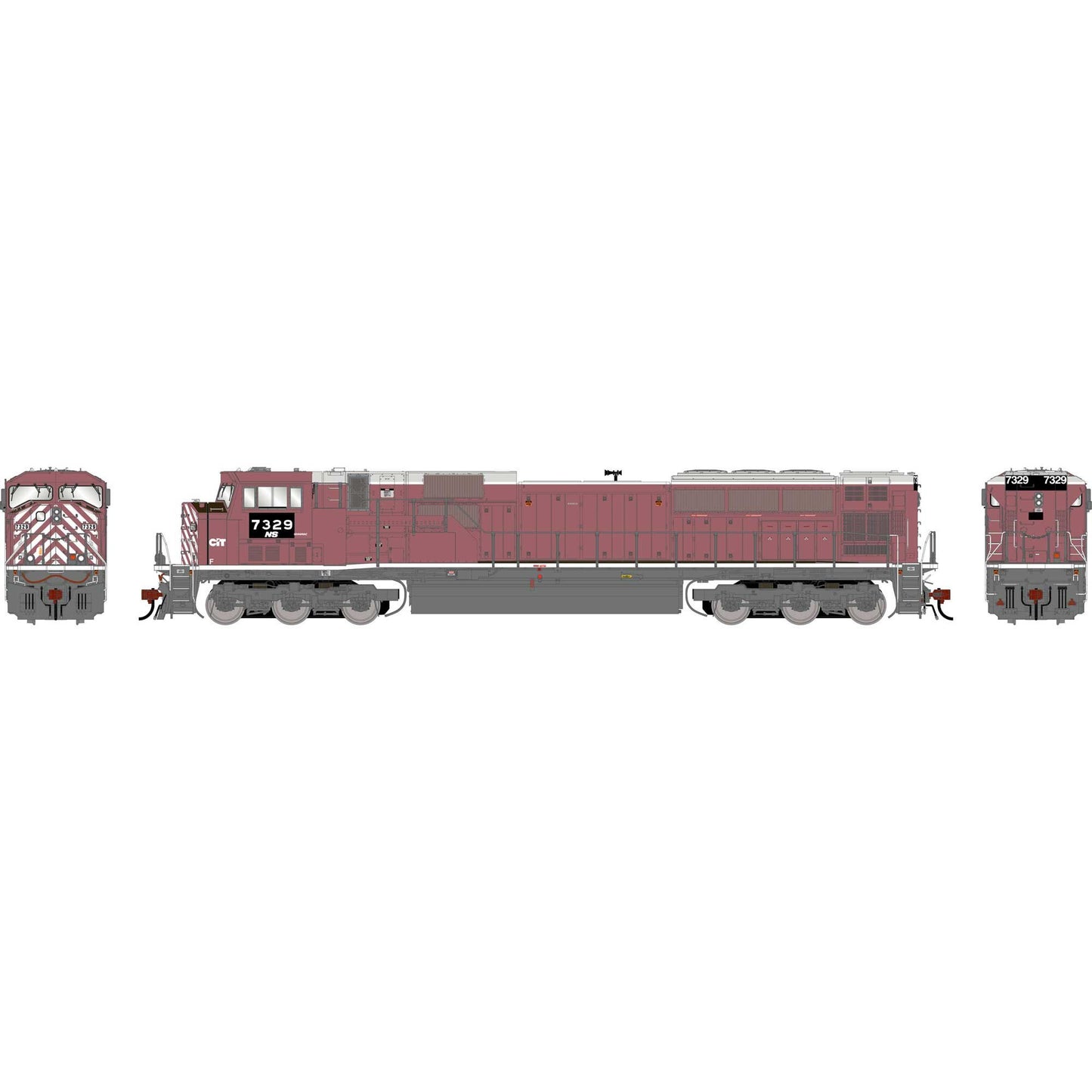 HO GEN SD90MAC Locomotive Primed For Grime NS 'Ex-CEFX' #7329 (ATHG-1918)