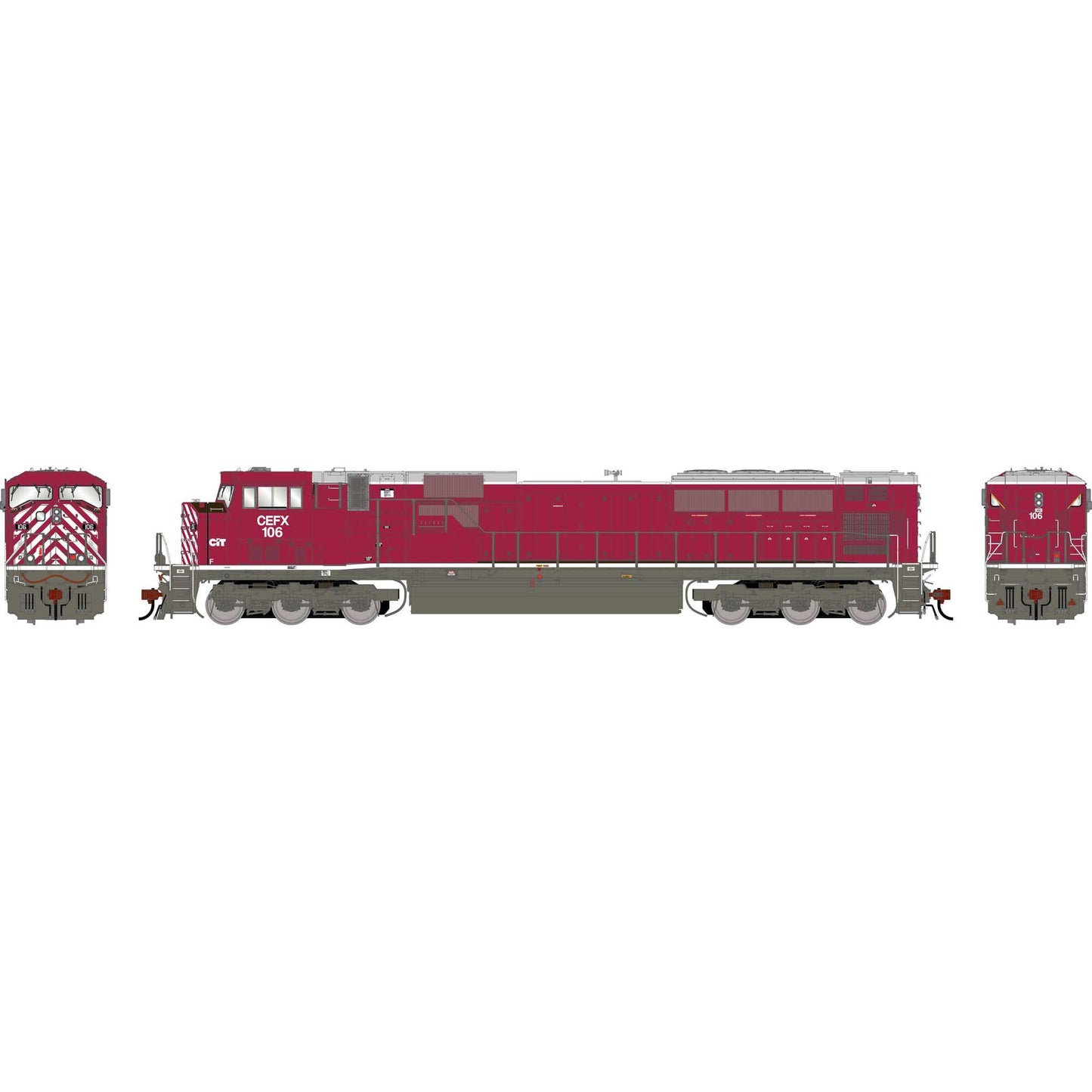 HO GEN SD90MAC Locomotive with DCC and Sound CEFX #106 (ATHG-1928)